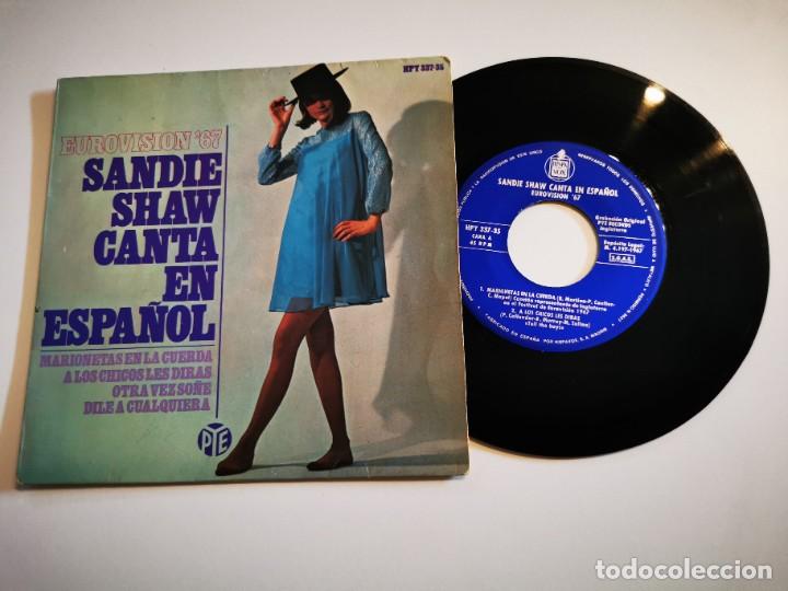 SANDIE SHAW MARIONETAS EN LA CUERDA CANTA EN ESPAÑOL EUROVISION INGLATERRA 1967 EP VINILO ESPAÑA (Música - Discos de Vinilo - EPs - Festival de Eurovisión	)