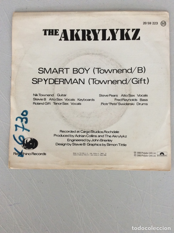 Discos de vinilo: The Akrylykz. Smart boy. Spiderman. - Foto 2