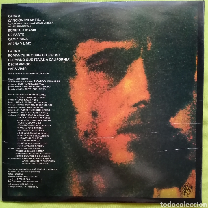 Discos de vinilo: LP VINILO SERRAT CANCI&Oacute;N INFANTIL - Foto 2