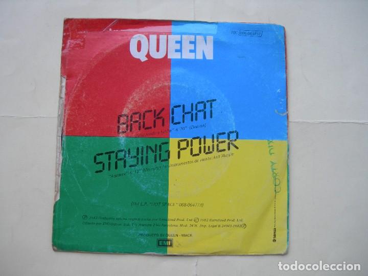Discos de vinilo: BACK CHAT - STAYING POWER / QUEEN / SINGLE / VINILO - Foto 2
