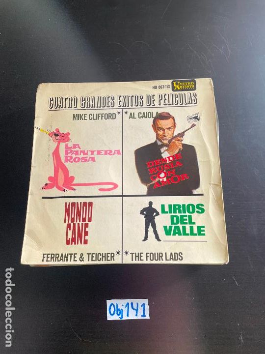 Discos de vinilo: CUATRO GRANDES &Eacute;XITOS DE PEL&Iacute;CULAS - Foto 1