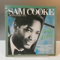 Disques de vinyle: DISCO VINILO LP. SAM COOKE – 16 GREATEST HITS ONLY SIXTEEN. 33 RPM.. Lote 293241663