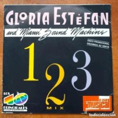 Discos de vinilo: GLORIA ESTEFAN AND MIAMI SOUND MACHINE C/V PASADENAS- 1 2 3 MIX (SG) PROMO !!!!! 40 PRINCIPALES.. Lote 293268793