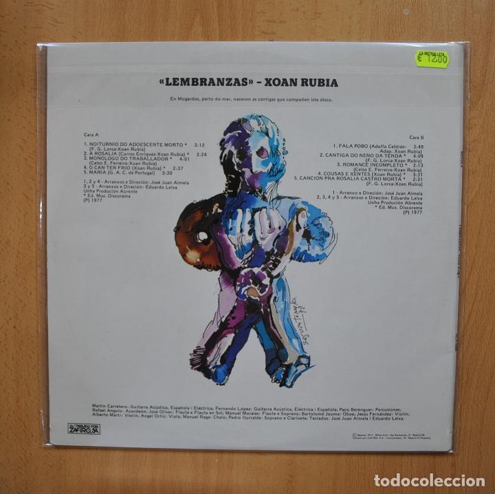 Discos de vinilo: XOAN RUBIA - LEMBRANZAS - LP - Foto 2