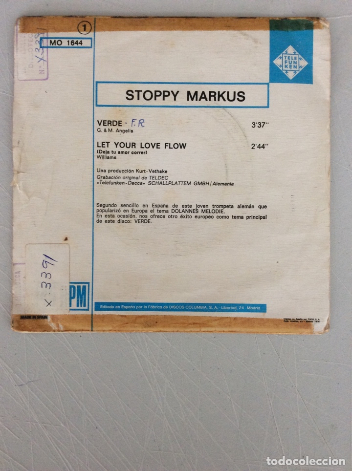 Discos de vinilo: Stoppy Markus. Verde - Foto 2
