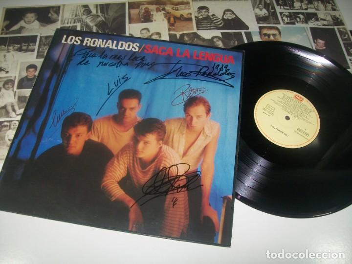LOS RONALDOS - SACA LA LENGUA..LP DE 1988 - CON FUNDA INTERIOR ..LP FIRMADO POR EL GRUPO EN 1989 (Música - Discos - LP Vinilo - Grupos Españoles de los 70 y 80)