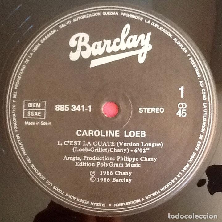 Discos de vinilo: CAROLINE LOEB : CEST LA OUATE [BARCLAY - ESP 1986] 12&rdquo; - Foto 3