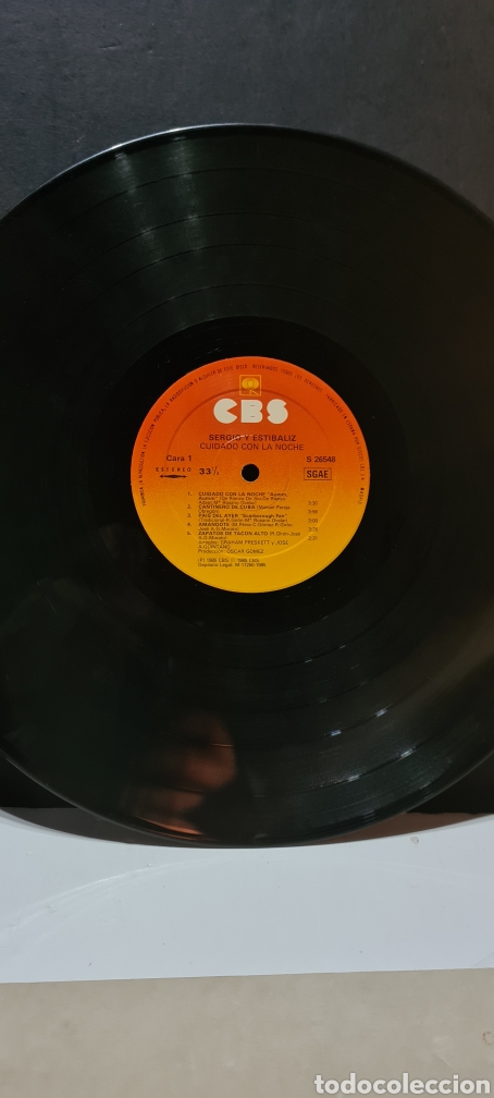 Discos de vinilo: LP Sergio y Estibaliz. Cuidado con la noche. - Foto 5