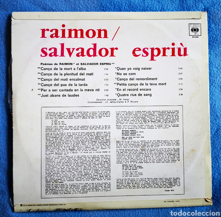 Discos de vinilo: RAIMON - LP - CAN&Ccedil;ONS DE LA RODA DEL TEMPES - Foto 2