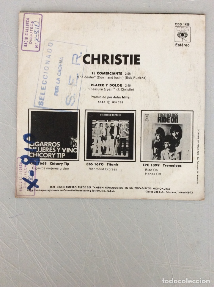 Discos de vinilo: El comerciante. Christie - Foto 2