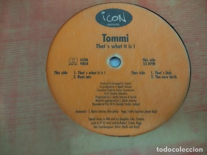 Discos de vinilo: TOMMI/THATS WHAT IT IS. - Foto 2