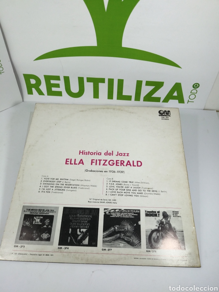 Discos de vinilo: Ella Fitzgerald- Historia del Jazz. - Foto 2