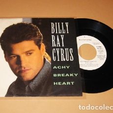 Discos de vinilo: BILLY RAY CYRUS - ACHY BREAKY HEART - SINGLE - 1992 (VERSIONADO POR COYOTE DAX - NO ROMPAS MAS)