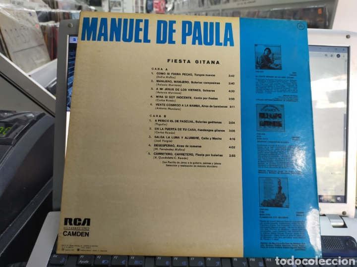 Discos de vinilo: Manuel de Paula LP fiesta gitana 1975 - Foto 2