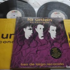 Discos de vinilo: LA UNION - LA UNION EN CONCIERTO / TREN DE LARGO RECORRIDO - GATEFOLD - 2 LP-ESPAÑA-1992. Lote 366114091