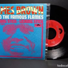 Discos de vinilo: JAMES BROWN & THE FAMOUS FLAMES LICKING STICK, LICKING STICK. SINGLE SPAIN 1968 PDELUXE
