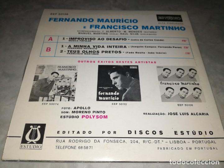 Discos de vinilo: FERNANDO MAURICIO E FRANCISCO MARTINHO-DESGARRADA - Foto 2