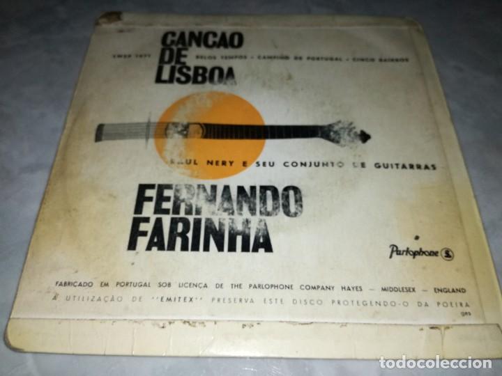 Discos de vinilo: FERNANDO FARINHA-CANCAO DE LISBOA - Foto 2