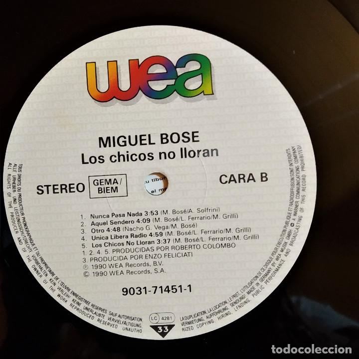 Discos de vinilo: MIGUEL BOSÉ - LOS CHICOS NO LLORAN, con encarte, EU 1990, wea– 9031-71451-1 (NM_NM) - Foto 8 - 293828638