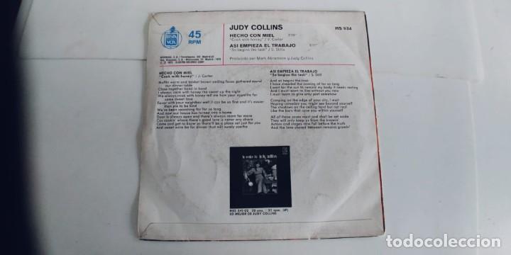 Discos de vinilo: JUDY COLLINS-SINGLE HECHO CON MIEL - Foto 2