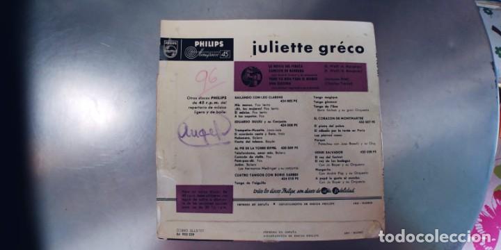 Discos de vinilo: JULIETTE GRECO-EP LA NOVIA DEL PIRATA +3 - Foto 2 - 293843063