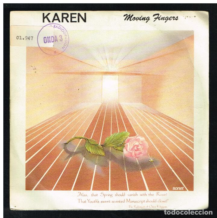 Discos de vinilo: MOVING FINGERS - KAREN / CHROPHYLL - SINGLE 1986 - Foto 1