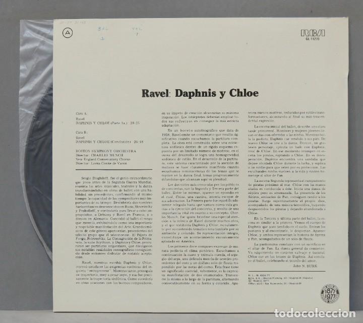 Discos de vinilo: LP. Daphnis & Chloe. RAVEL. MUNCH - Foto 2