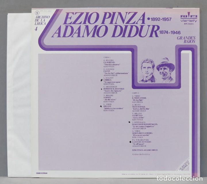 Discos de vinilo: LP. EZIO PINZA. ADAMO DIDUR - Foto 2