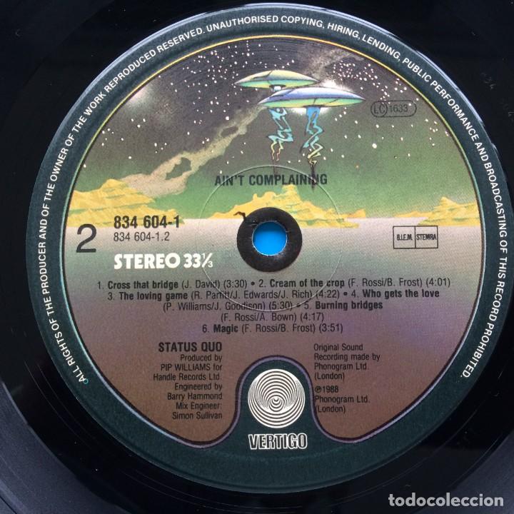 Discos de vinilo: Status Quo &lrm;&ndash; Aint Complaining , Holanda 1988 Vertigo - Foto 5