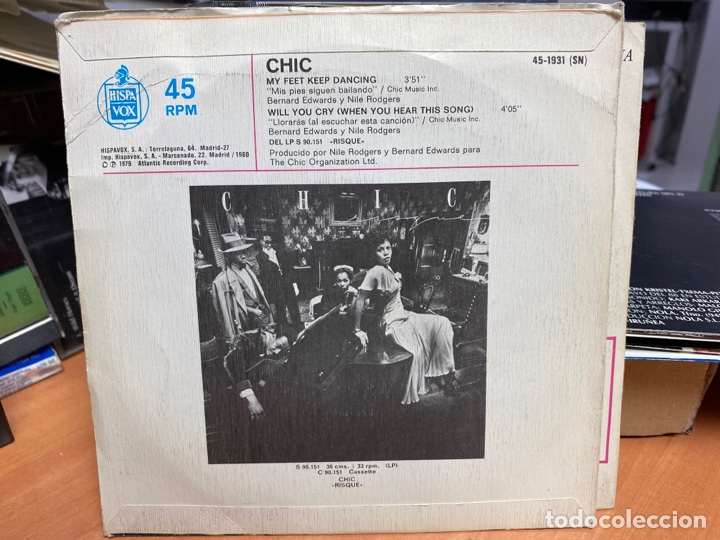 Discos de vinilo: Chic - My Feet Keep Dancing (7&rdquo;, Single) - Foto 2