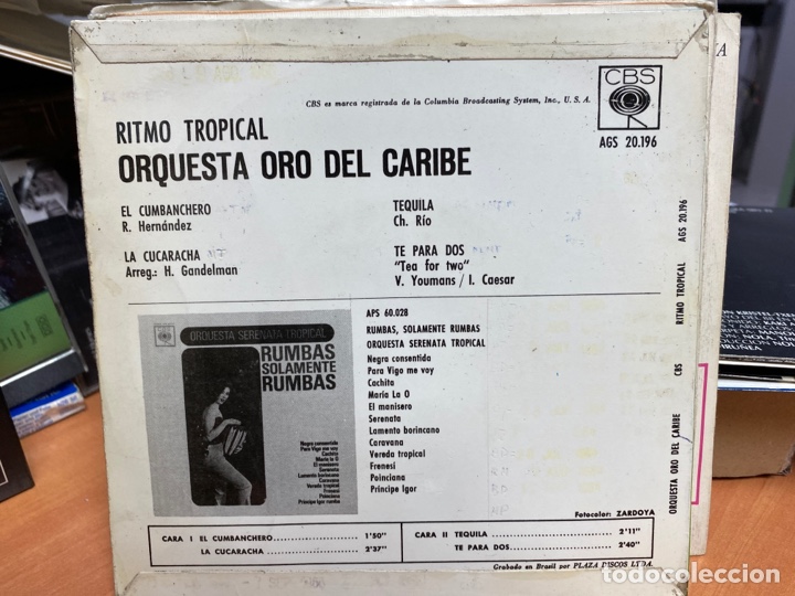 Discos de vinilo: Orquesta Oro Del Caribe - Ritmo Tropical (7”) - Foto 2 - 294149578