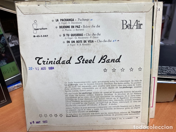 Discos de vinilo: Trinidad Steel Band - La Pachanga (7”, EP, Mono) - Foto 2 - 294149738