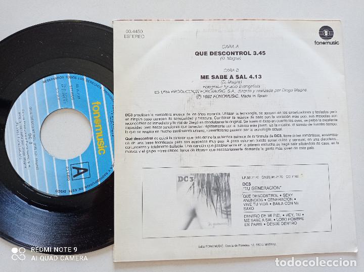Discos de vinilo: DC3 - Que Descontrol - SINGLE FONOMUSIC 1992 // SYNTH POP - Foto 2