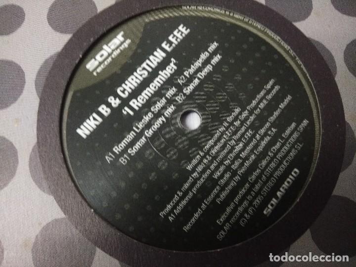 Discos de vinilo: NIKI B & CHRISTIAN E.F.F.E/REMEMBER. - Foto 2