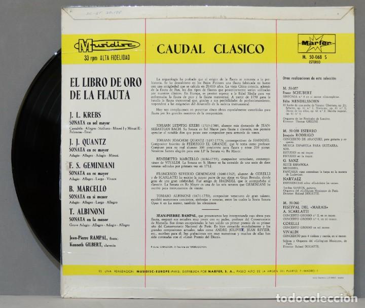 Discos de vinilo: LP. EL LIBRO DE ORO DE LA FLAUTA. J. PIERRE RAMPAL - Foto 2