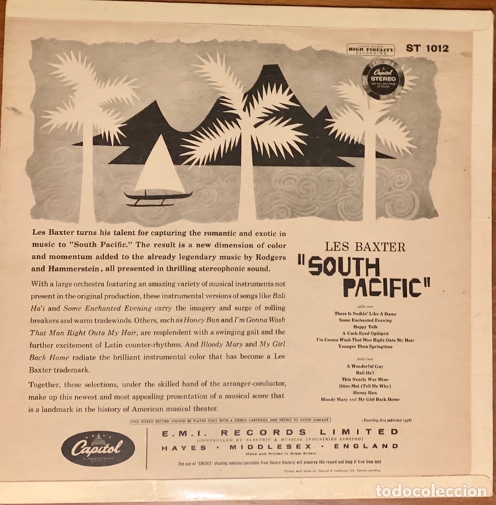 Discos de vinilo: Les Baxter. Southtowns Pacific - Foto 2