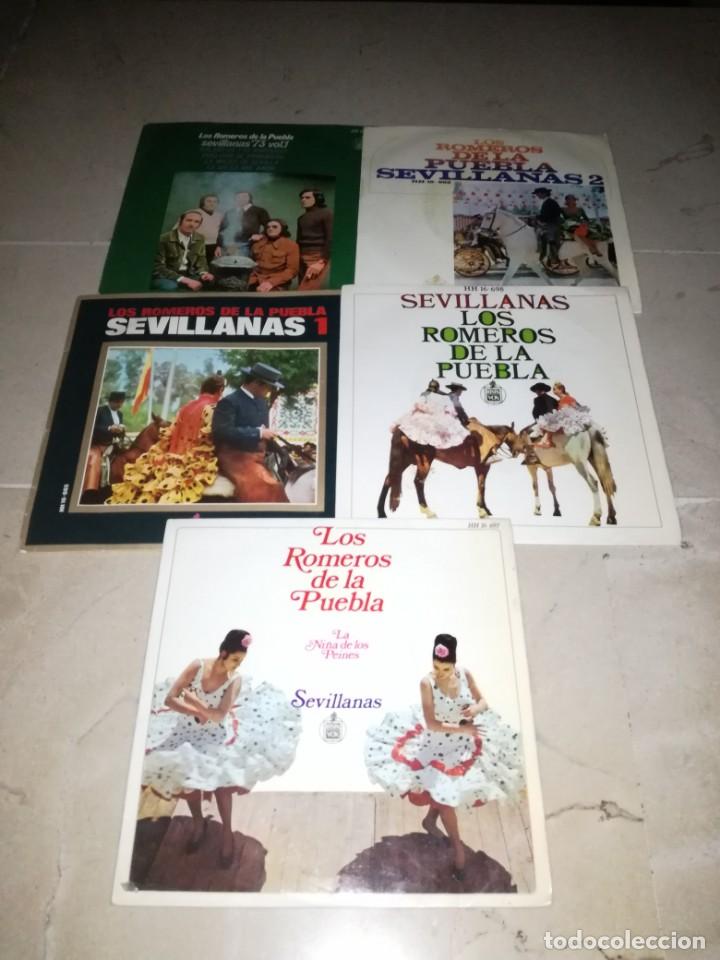 Discos de vinilo: LOTE DE 5 EPS DE LOS ROMEROS DE LA PUEBLA - Foto 1