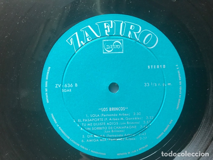 Discos de vinilo: Un sorbito de champ&aacute;n. Los Brincos - Foto 6
