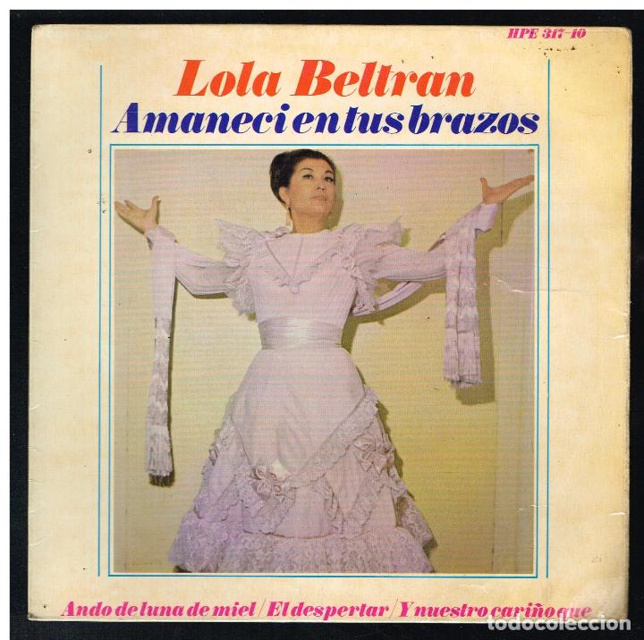 Discos de vinilo: LOLA BELTRAN - AMANECI EN TUS BRAZOS + 3 - EP 1966 - SOLO PORTADA, SIN VINILO - Foto 1 - 295278403