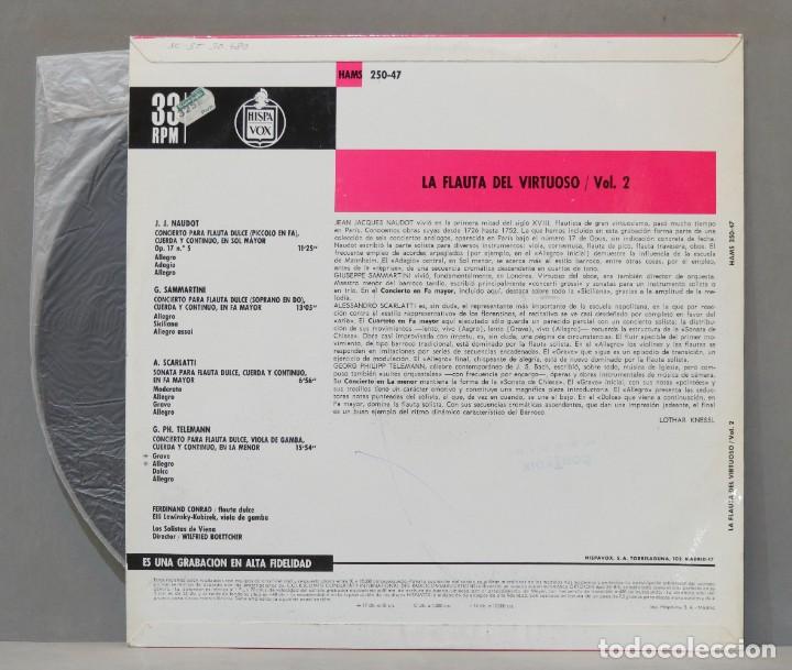 Discos de vinilo: LP. LA FLAUTA DEL VIRTUOSO. VOLUMEN 2 - Foto 2