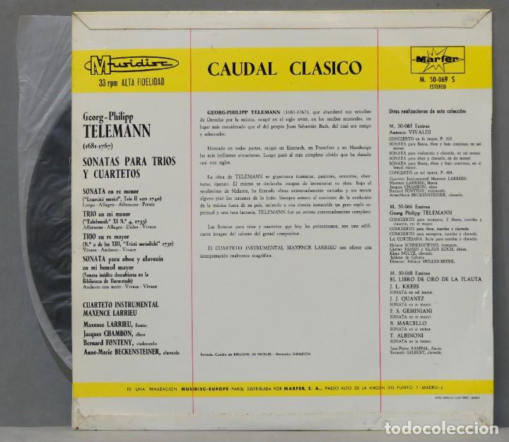 Discos de vinilo: LP. TELEMANN. SONATAS PARA TRIOS Y CUARTETOS - Foto 2