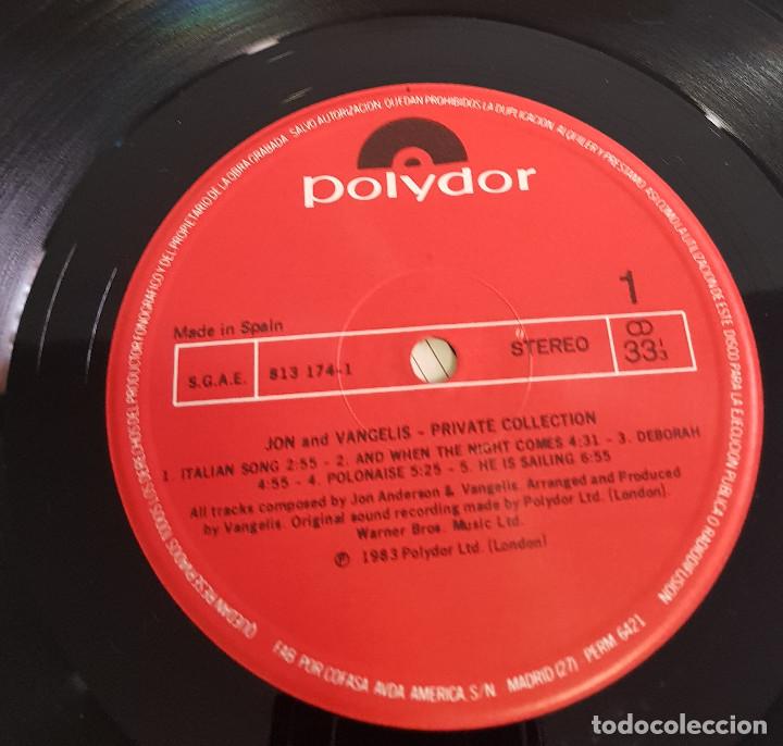 Discos de vinilo: JON AND VANGELIS - PRIVATE COLLECTION - Foto 2