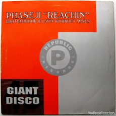 Discos de vinilo: PHASE II - REACHIN' / IT'S A MYSTERY - MAXI REPUBLIC RECORDS 1989 UK BPY. Lote 295421363
