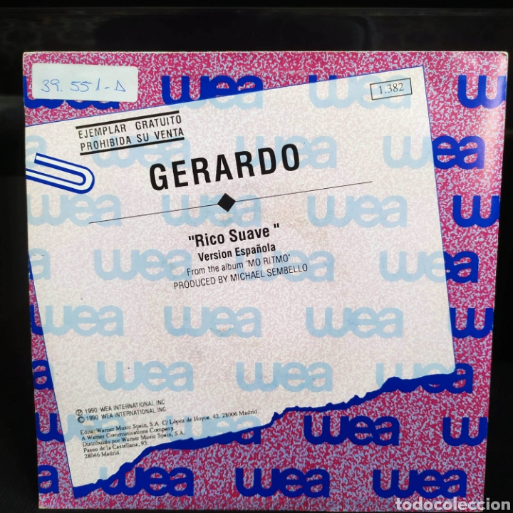 Discos de vinilo: Gerardo - Rico Suave 1990 - Foto 2