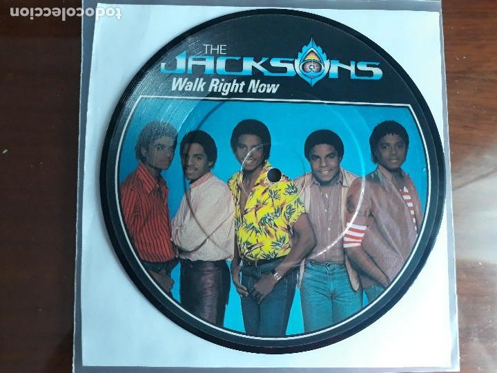 MICHAEL JACKSON AND THE JACKSONS -WALK RIGHT NOW- SINGLE VINILO PICTURE DISC-UK- RARE!!