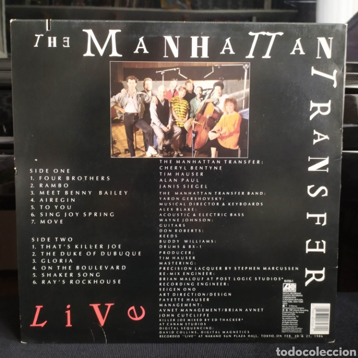 Discos de vinilo: The Manhattan Transfer - Live US 1987 - Foto 2