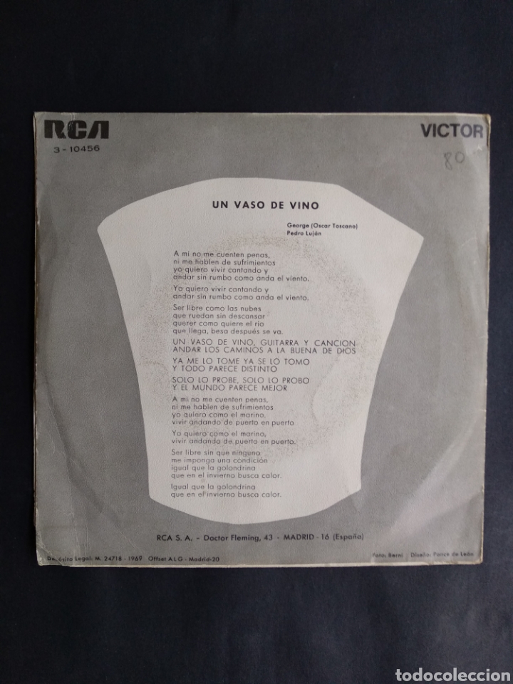 Discos de vinilo: *HENRY STEPHEN, UN VASO DE VINO, RCA, 1969 - Foto 2
