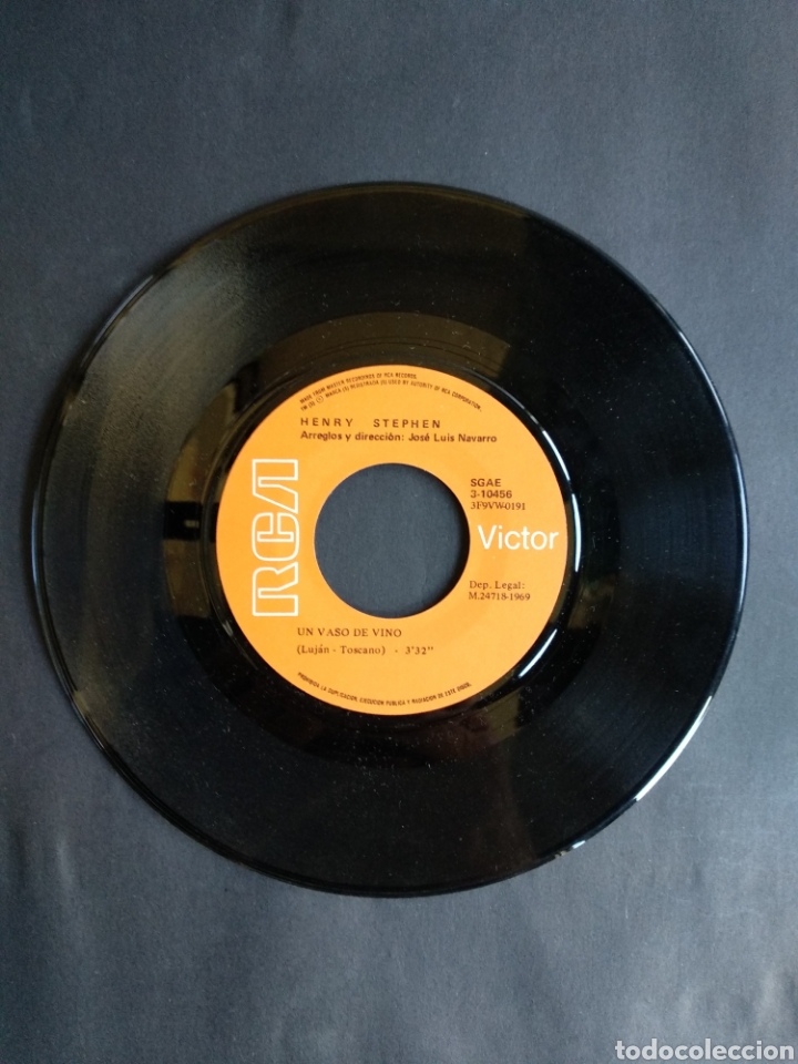 Discos de vinilo: *HENRY STEPHEN, UN VASO DE VINO, RCA, 1969 - Foto 3