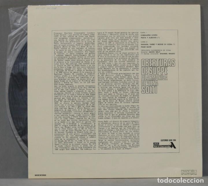 Discos de vinilo: LP. OBERTURAS DE SUPPE. SOLTI - Foto 2
