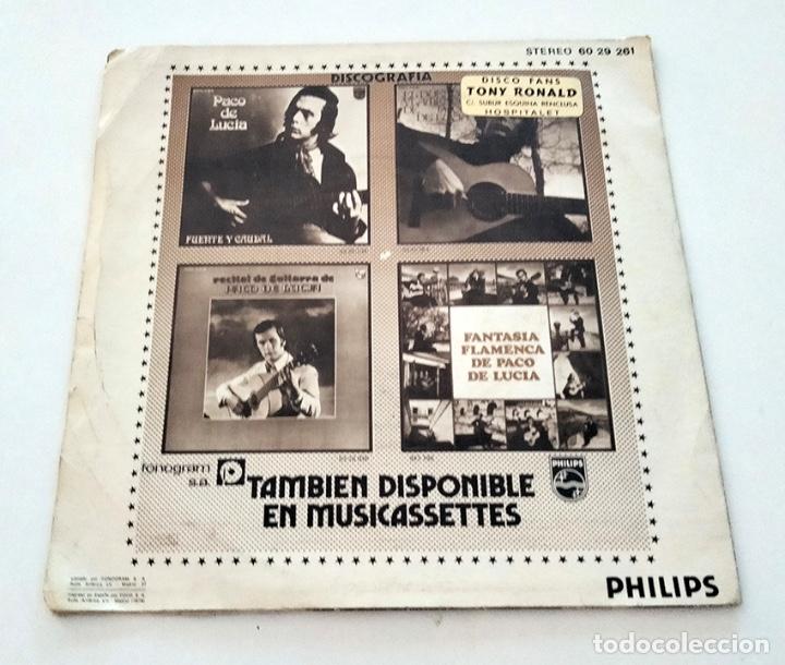 Discos de vinilo: VINILO SINGLE DE PACO DE LUCÍA. ENTRE DOS AGUAS. 1974. - Foto 2 - 295687593